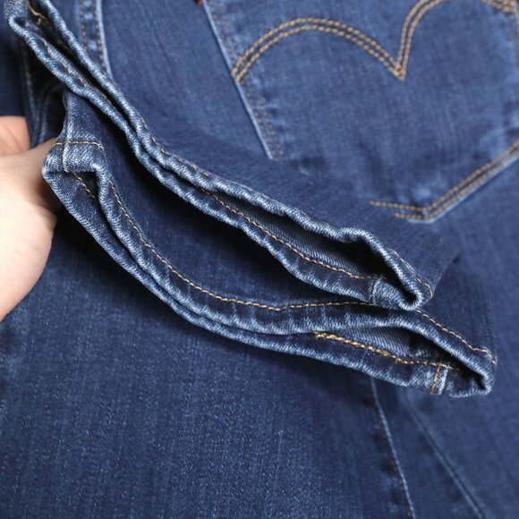 Levi's 724 High Rise Slim Straight Jeans Dark Wash Stretch Denim Classic - Picture 8 of 10